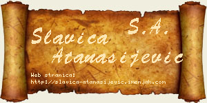Slavica Atanasijević vizit kartica